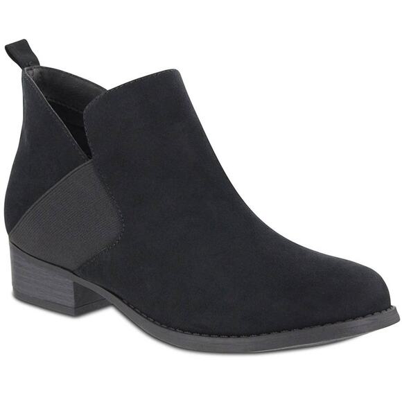 MIA Amore Women's Lourie Stacked Heel Black Ankle Boots Bootie 10 Women's - Picture 1 of 8